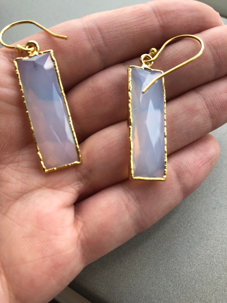 White Opal earrings