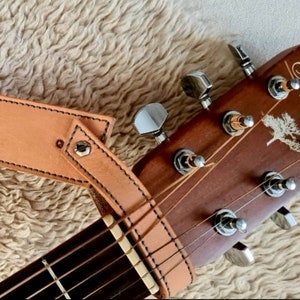 Sangle en cuir pour mandoline ou guitare acoustique image 7