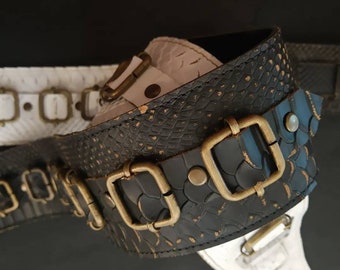 snake leather guitar strap