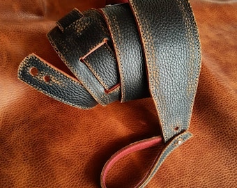 Leather mandolin strap