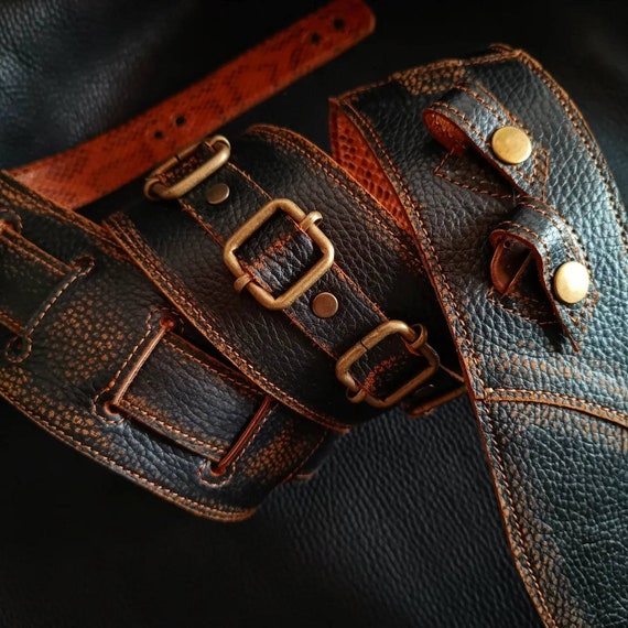 Etsy leather sale guitar strap