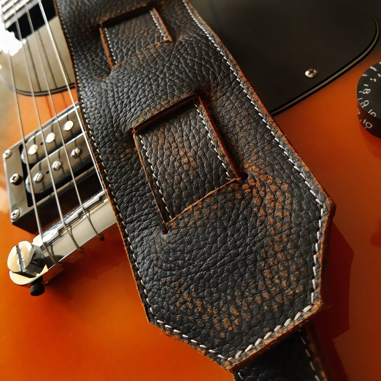 Misfits Leather Guitar Strap Etsy