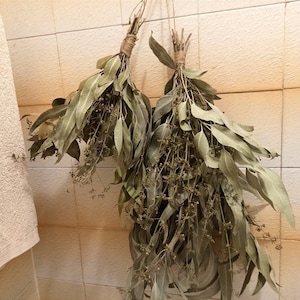 Getrocknetes Eukalyptus Shower Bundle: Wilde Minze, Lavendel Aroma Bouquet