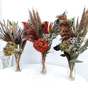 3 Arten Tropische Trockenblumensträuße 20 &quot;, Waldblumenarrangement, natürlicher Terrakotta-Pampas-Strauß, Boho-Hochzeitsdekor, große Vase