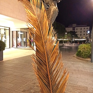 2 Gold Dried Date Palm Leaves: Boho Wedding Tall Decor (40-45&quot;)