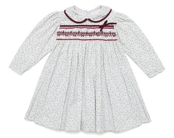 Mathilda Robe Smocked Bleue