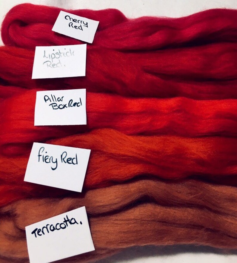 Choice of Reds Merino Wools for Felting Spinning or Fibre Etsy