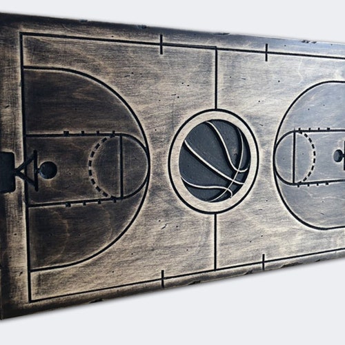 Custom Basketball Court Wall Decal Personalized Kids Name Etsy