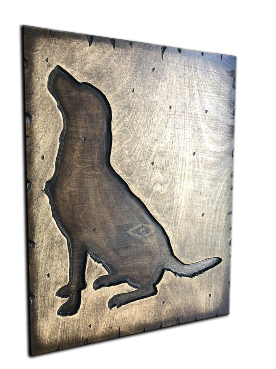 Dog Wall Art Wooden Panel Art Puppy Print on Wood Decor | Etsy