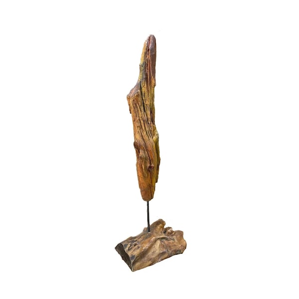 Treibholz Kunst Holzschnitzerei Statue Holzschnitzerei Skulptur geschnitzt Holz abstrakte Figur Figur Desktop Tisch Ornament Holzskulptur