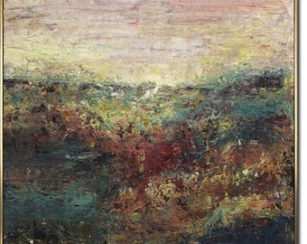 Textured Abstract Landscape – Earthy Tones Wall Art
