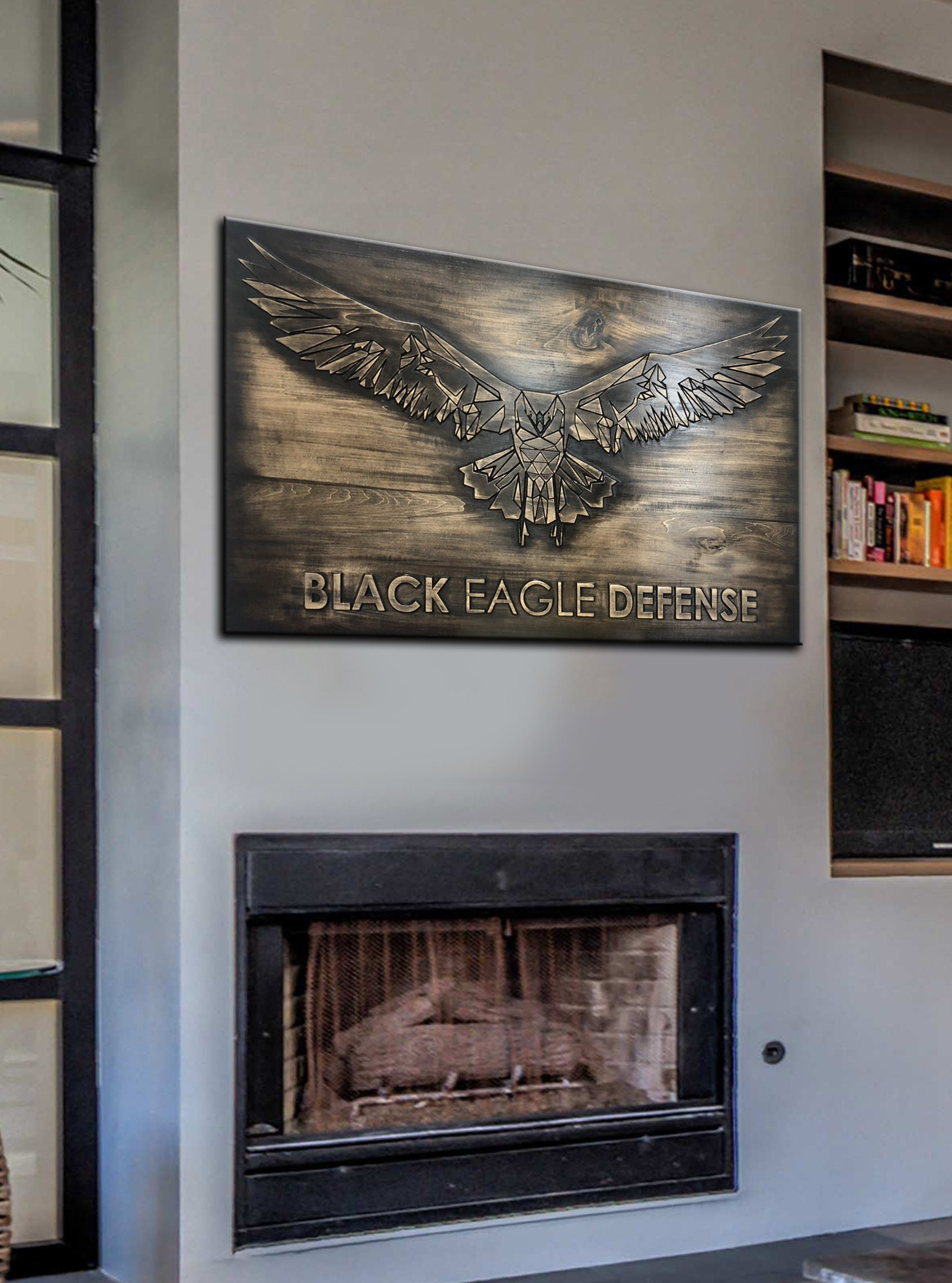 Eagle Wood Wall Art Large Wall Hanging Eagle Wall Decor Carve Etsy