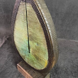 18x15 Creative Wood Figurine Abstract Ribbed Sculpture Hand Carved Table Figurine Desktop Decor GRANO imagem 3