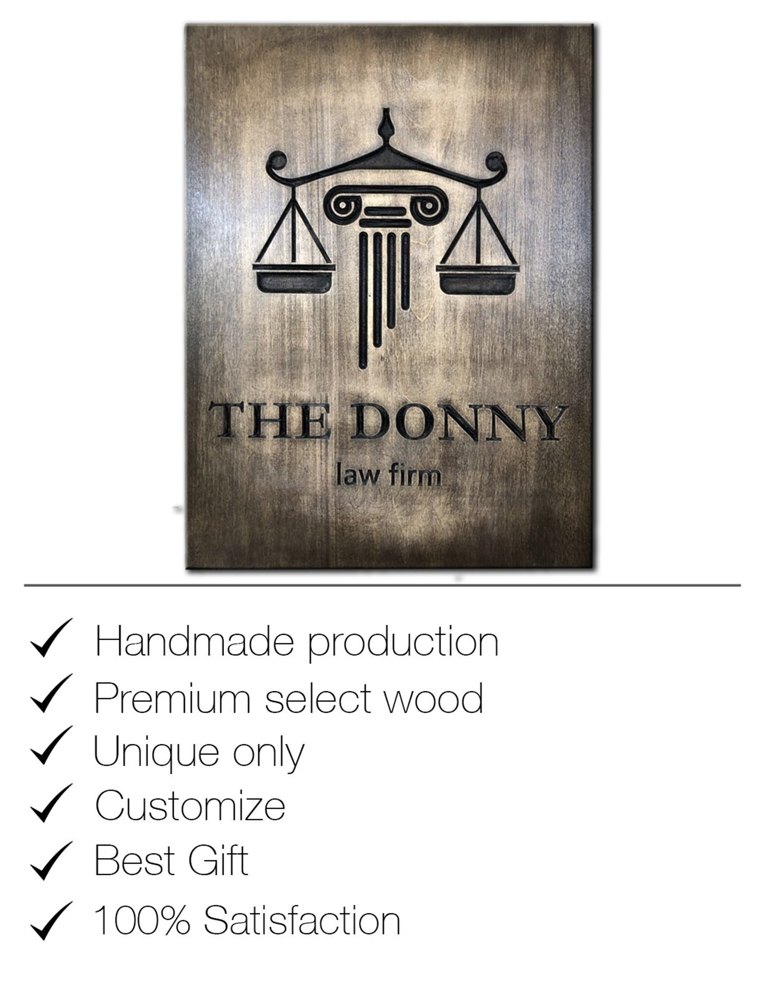 Law Firm Custom Logo Lawyer Gift Law Firm Decor Attorney Gift Etsy