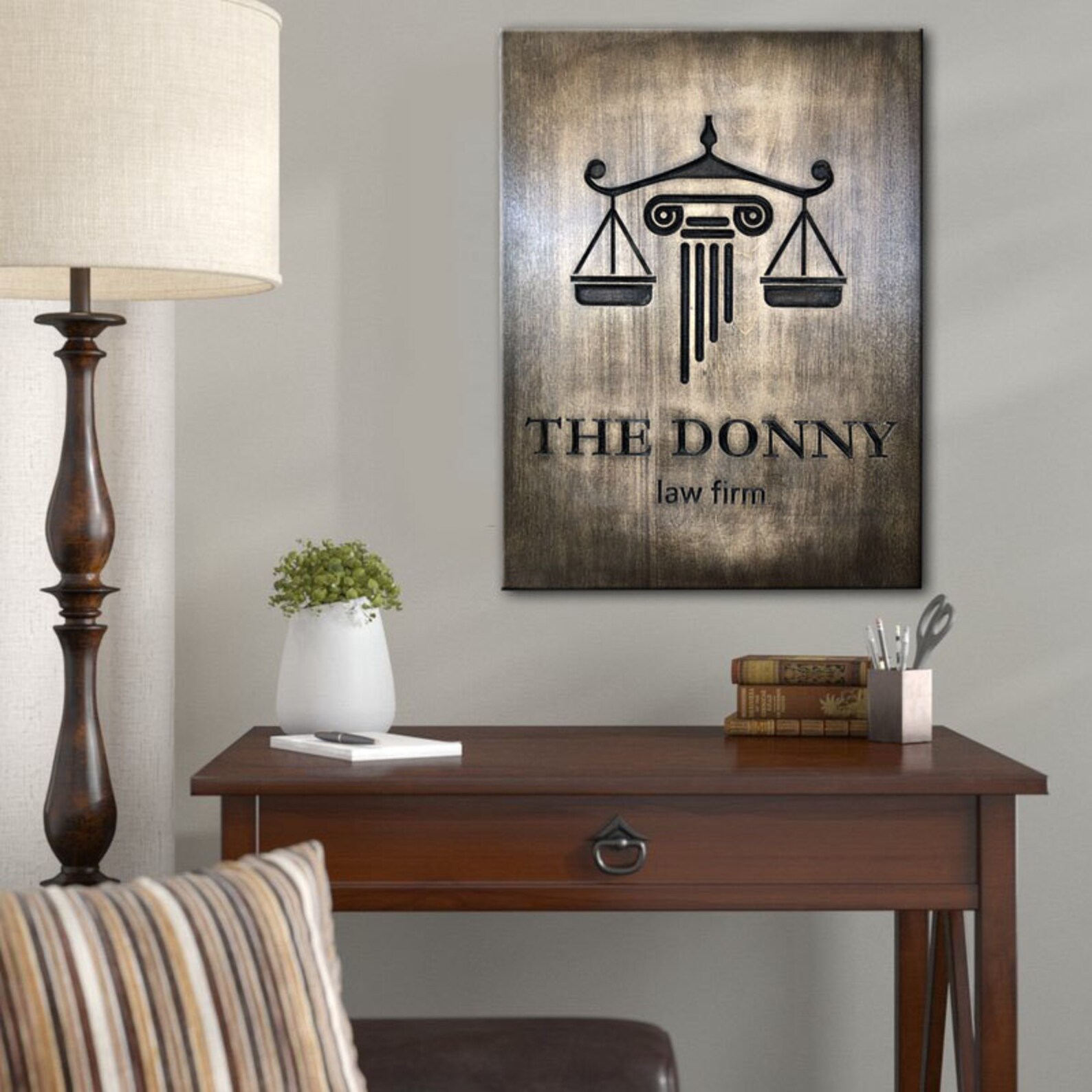 Law Firm Custom Logo Lawyer Gift Law Firm Decor Attorney Gift Etsy