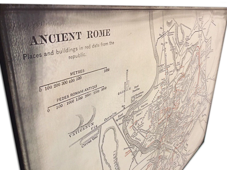 Topography of Ancient Rome Wall Decor Ancient Rome Map Print Etsy
