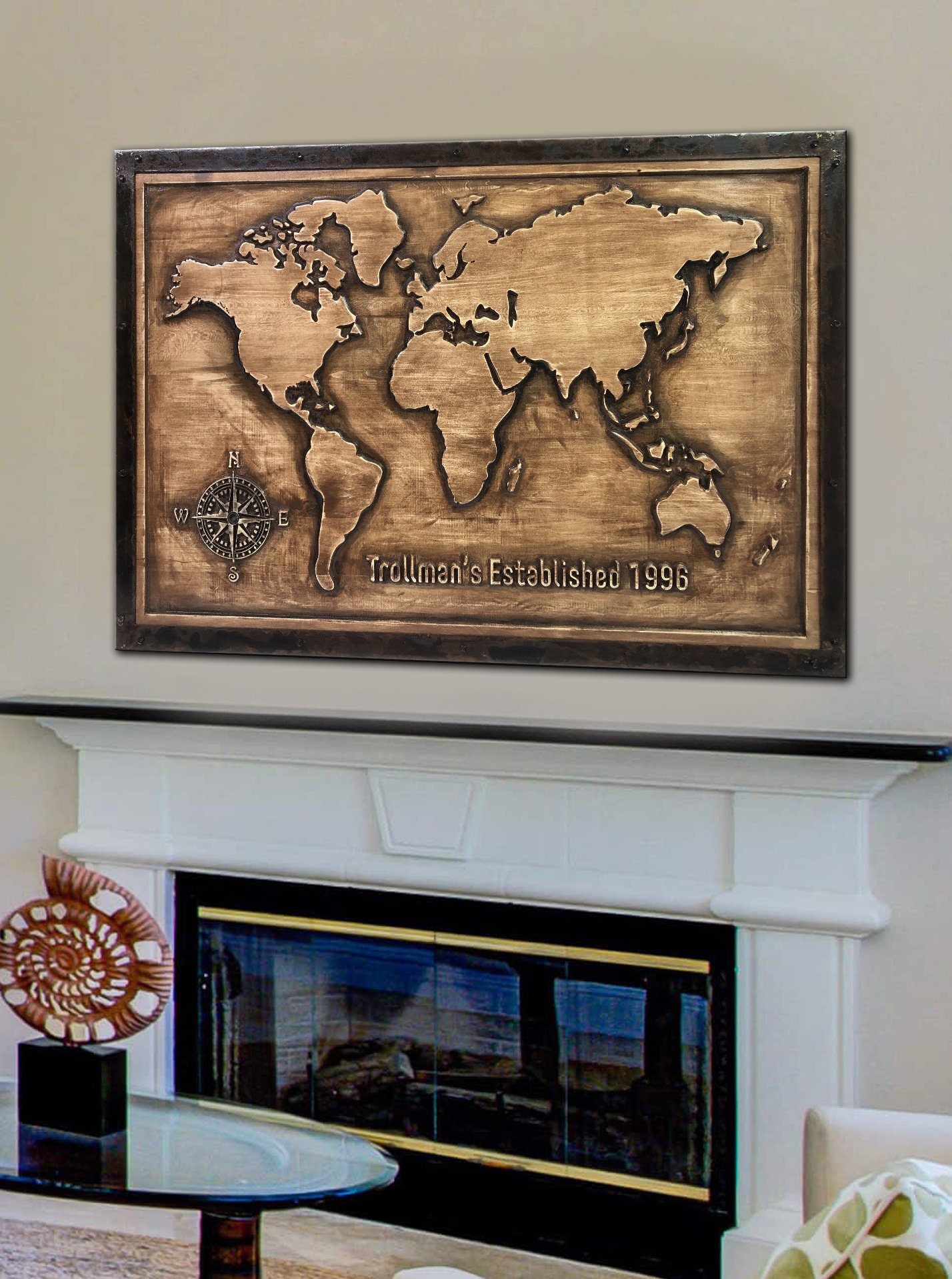 World Wooden Map Large Wooden Map Engraved Wood Map Wooden Etsy