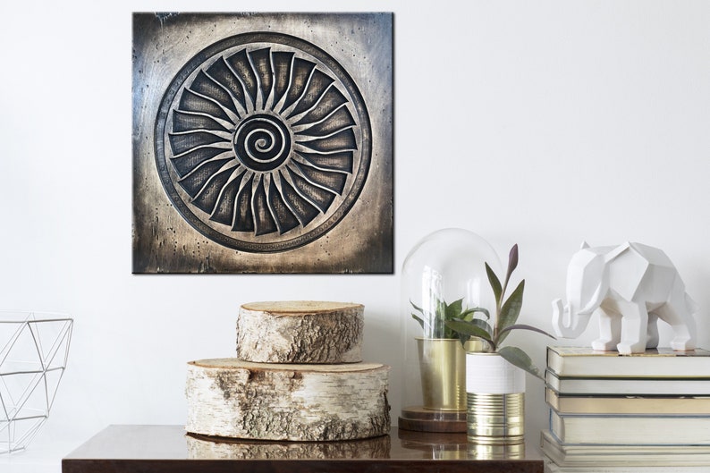 Plane Turbine Wall Wooden Art Wall Decor Airplane Engine Wall Etsy