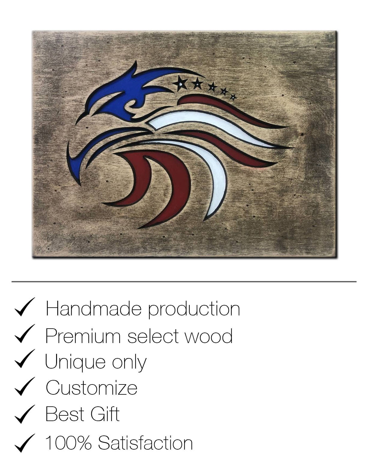Eagle Wood Wall Art Eagle Wood Carving Colorful Bird Engraved Etsy
