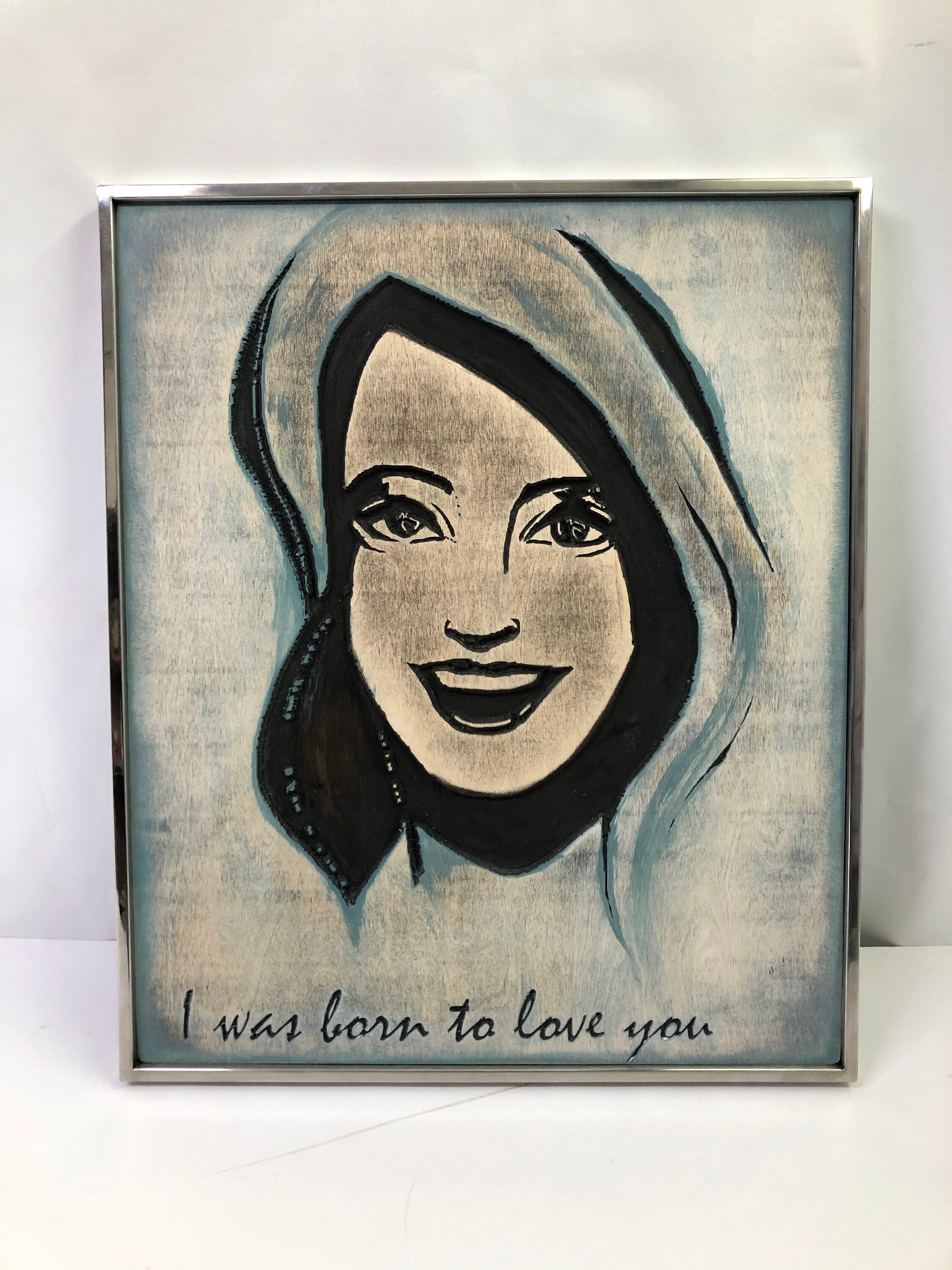 Custom Wooden Portrait Print Woman Portrait On Wood Etsy