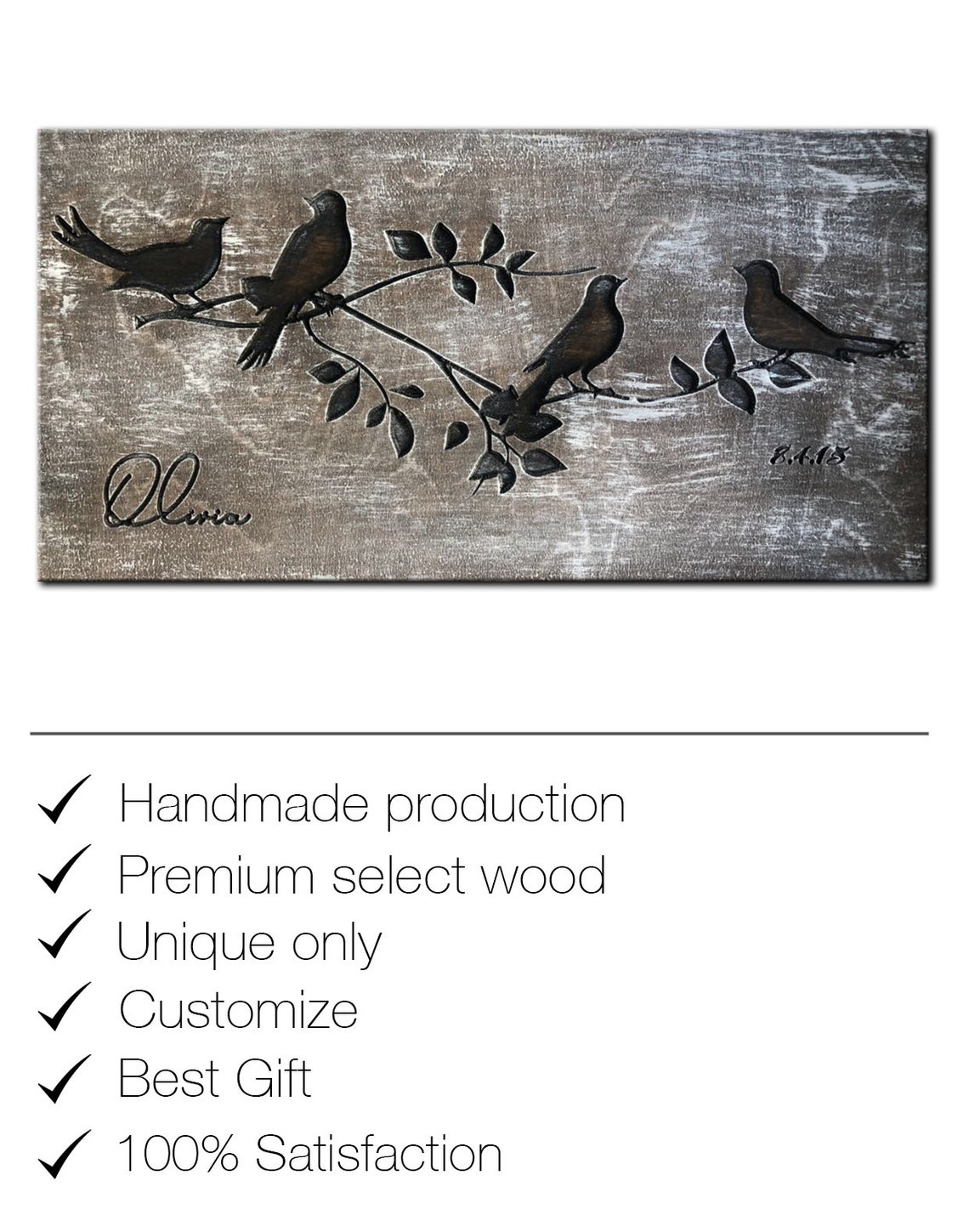 Bird Wood Decor Wood Sign For Home Decor Wood Wall Art Wood Etsy