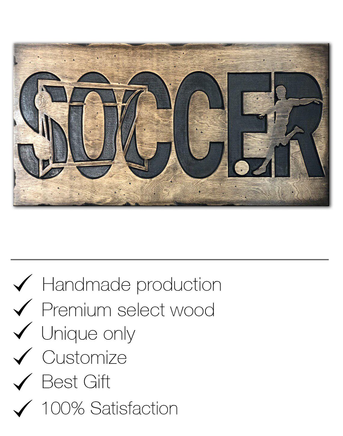 Soccer Custom Wooden Sign Football Wall Sign Decor Custom Sign Etsy