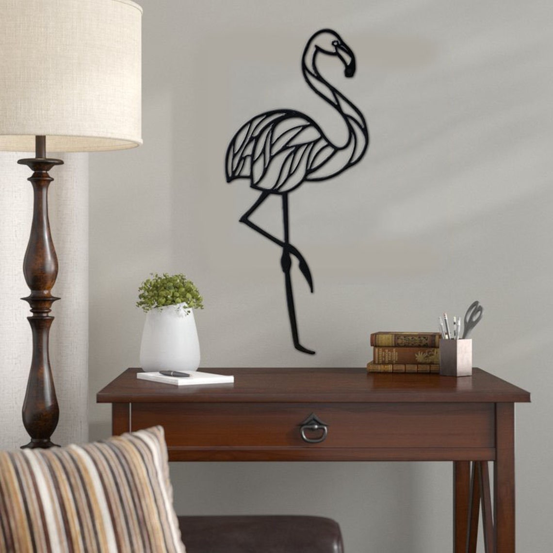 Flamingo Metal Wall Art Metal Wall Decor Flamingo Wood Sign Etsy