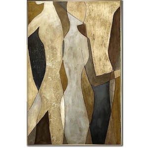 Abstract Figurative Artwork Expressionist Paintings On Canvas Creative Fashion Wall Art Colorful Hand Painted Artwork Wall Decor