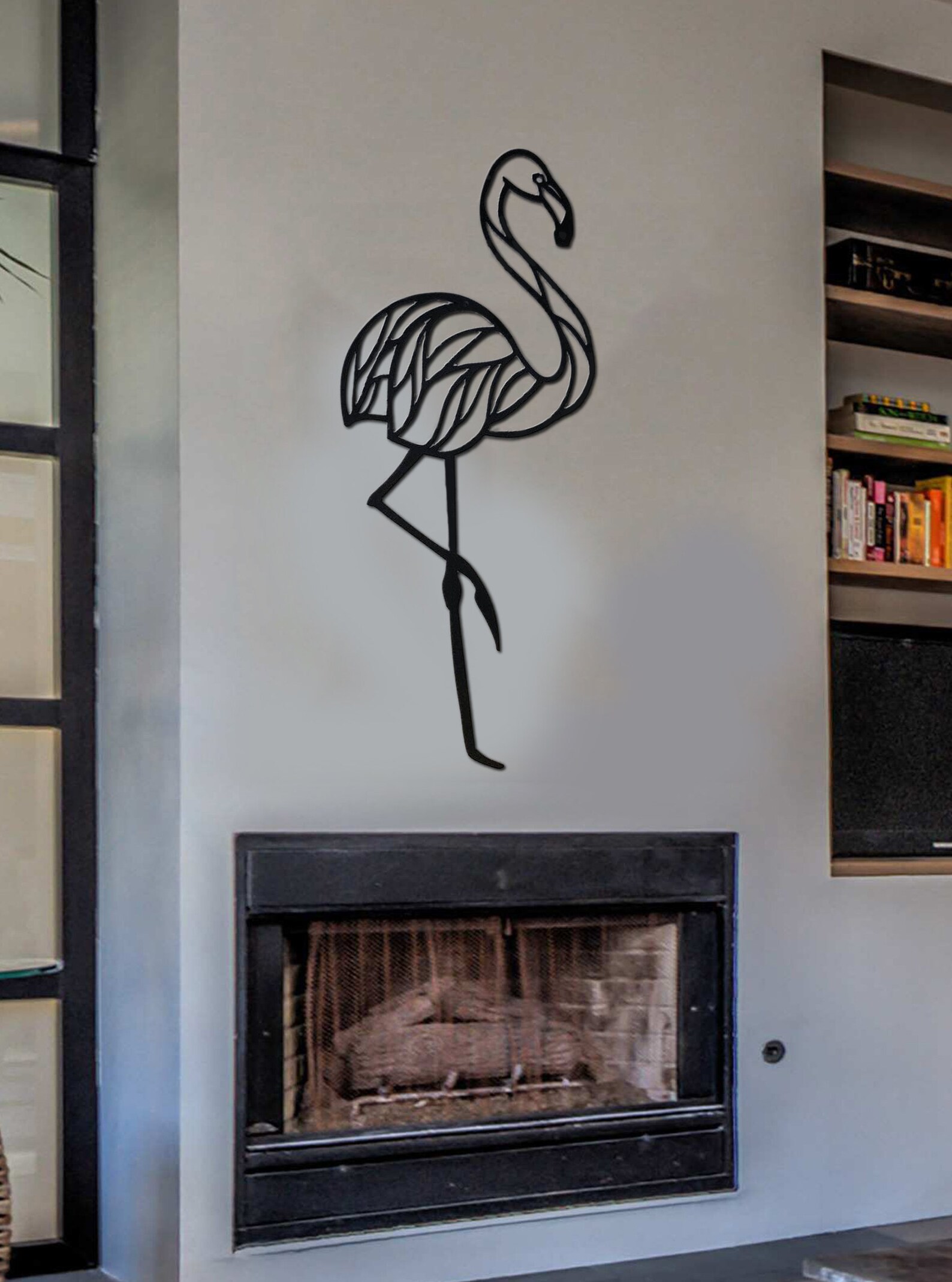 Flamingo Metal Wall Art Metal Wall Decor Flamingo Wood Sign Etsy