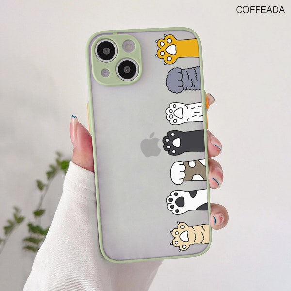 Cat Paws bumper frame case Samsung S23 S22 Ultra iPhone 14 13 11 Pro Max iPhone 12 Mini iPhone XS 8 7 iPhone SE 2020 Samsung S21 fe cfd255