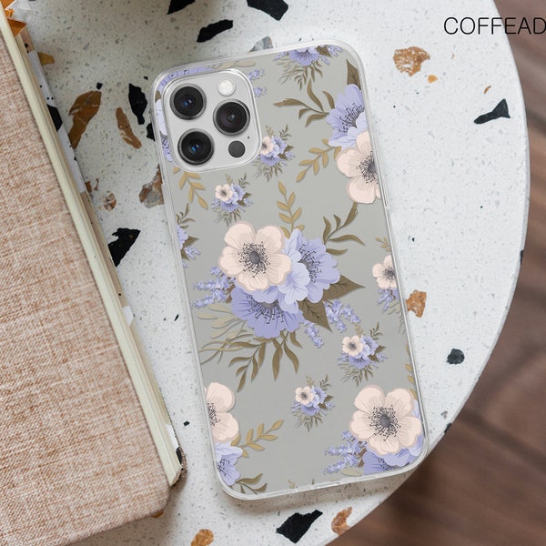 Pastel Floral clear case Sony Xperia Pro-I Xperia 5 1 II Sony Xperia 5 Sony XZ3 XZ2 Sony XZ1 Compact Sony C3 Z5 M2 L1 Xperia 10 III cfd401