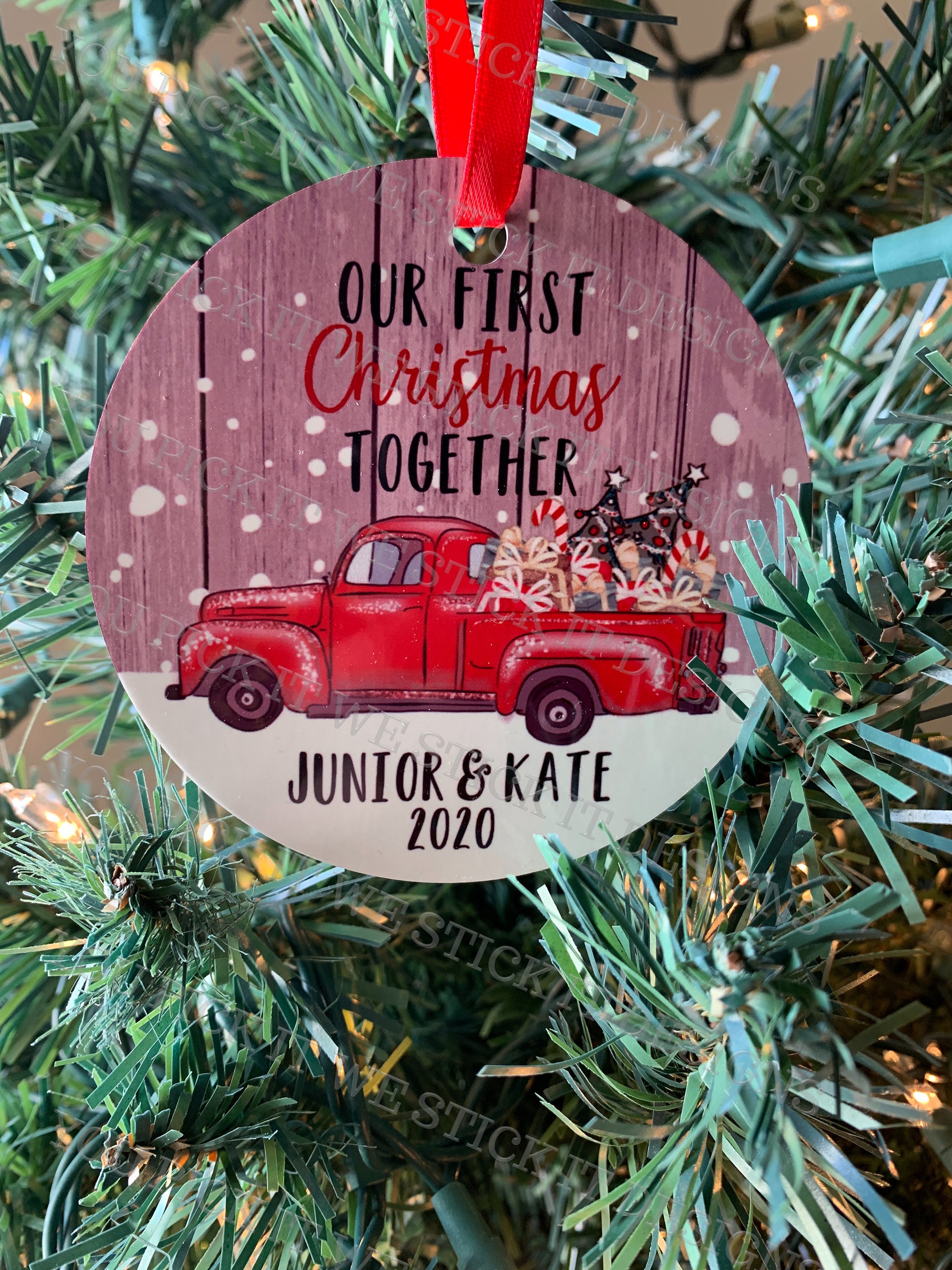 Our First Christmas Together Ornament/ Red Truck Ornament/2021 Christ…