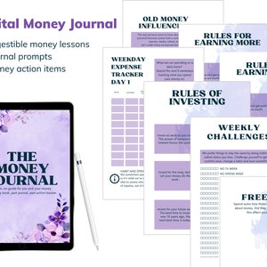 Digital Money Journal | Financial Planner | Budget Tracker | Debt Free Tracker | Money Mindset | Gifts for Women | Gifts for Grads