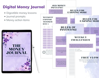 Digital Money Journal | Financial Planner | Budget Tracker | Debt Free Tracker | Money Mindset | Gifts for Women | Gifts for Grads