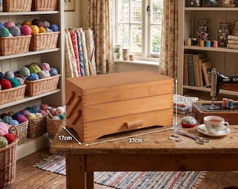 3-Tier Wooden Cantilever Craft Box (2519013)