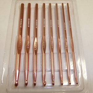 Aluminium Crochet Hooks/needles. Metallic Colours Smooth Finish, Ideal for  Beginners. Sold Individually 