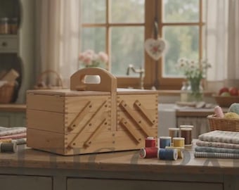 Classic 3-Tier Cantilever Wooden Work Box (GB8450)