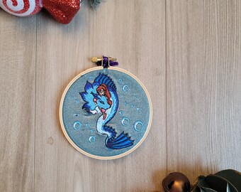 Sea dragon 4 inch embroidered ornament