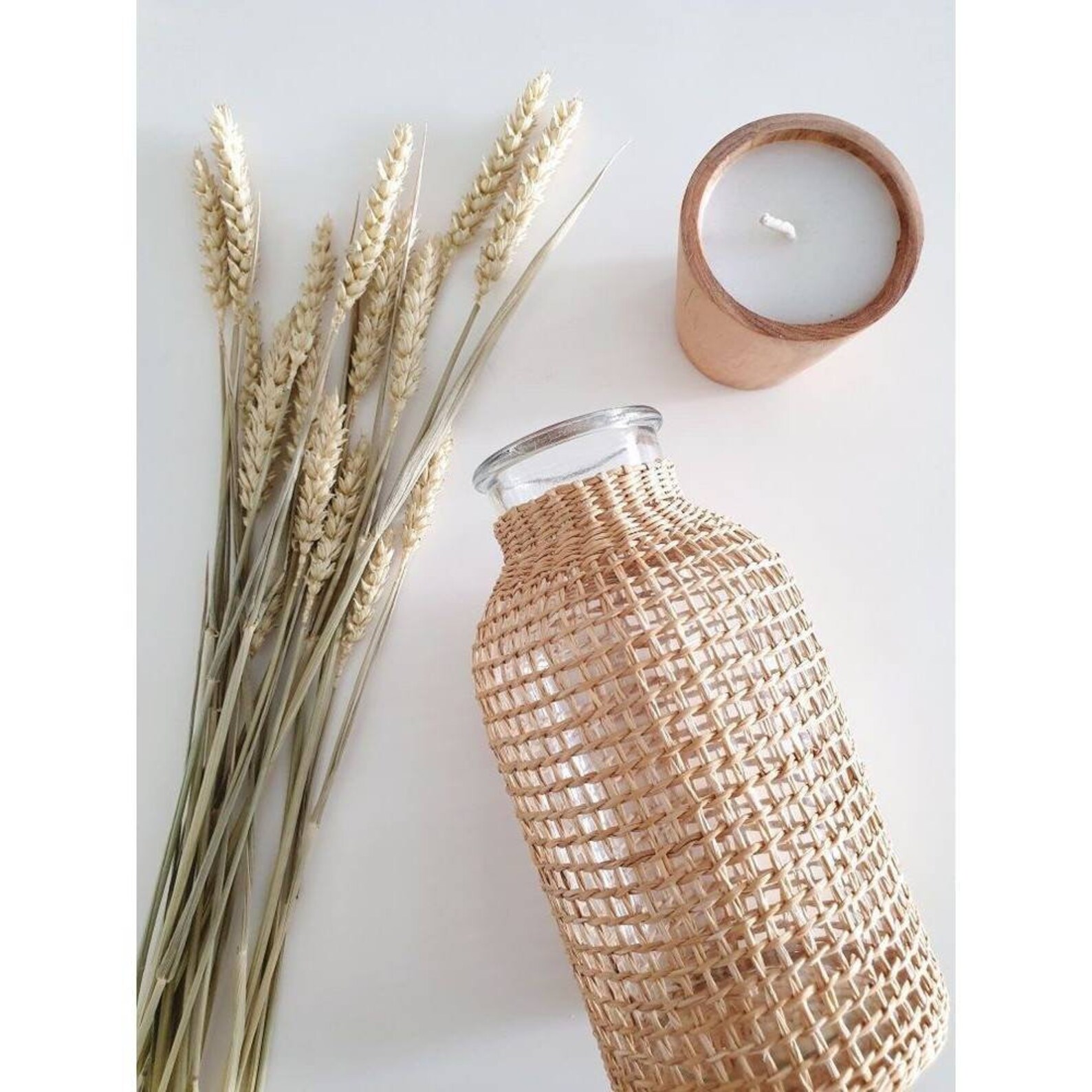 Rattan Vase Woven Vase Straw Vase Handicraft Vase Etsy