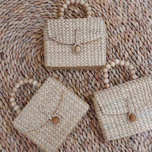 Handmade Crochet Raffia Bucket Straw Genuine Leather Bag Gift | Etsy UK