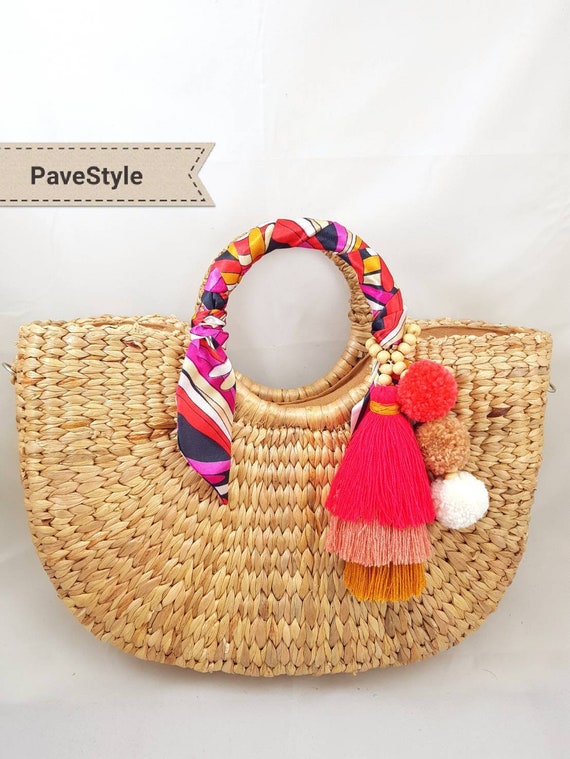 wicker beach bag