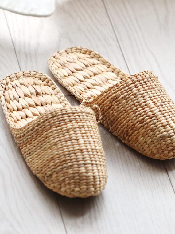 Handmade Woven Sandals, Boho Summer Flat Sandals, Natural Beach Shoes for Women, Resort Vacation Sandals