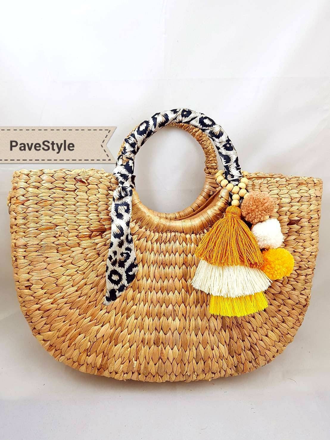 wicker beach tote