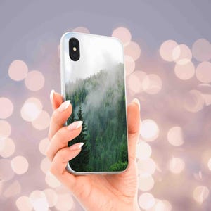 フォレストマウンテン iPhoneケース：ナチュラルTPUフォンカバー