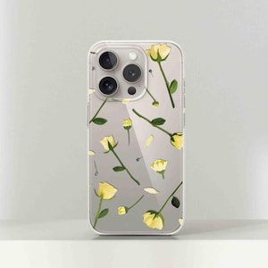 Floral Phone Case for iPhone 16 15 14 13 12 11 Pro Max SE case, Flowers Google Pixel 9 8 Pro case, Rose for Samsung S24 Ultra case