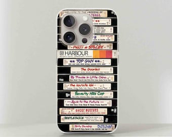 Funda para teléfono con cintas VHS de películas retro: iPhone, Google Pixel y Samsung
