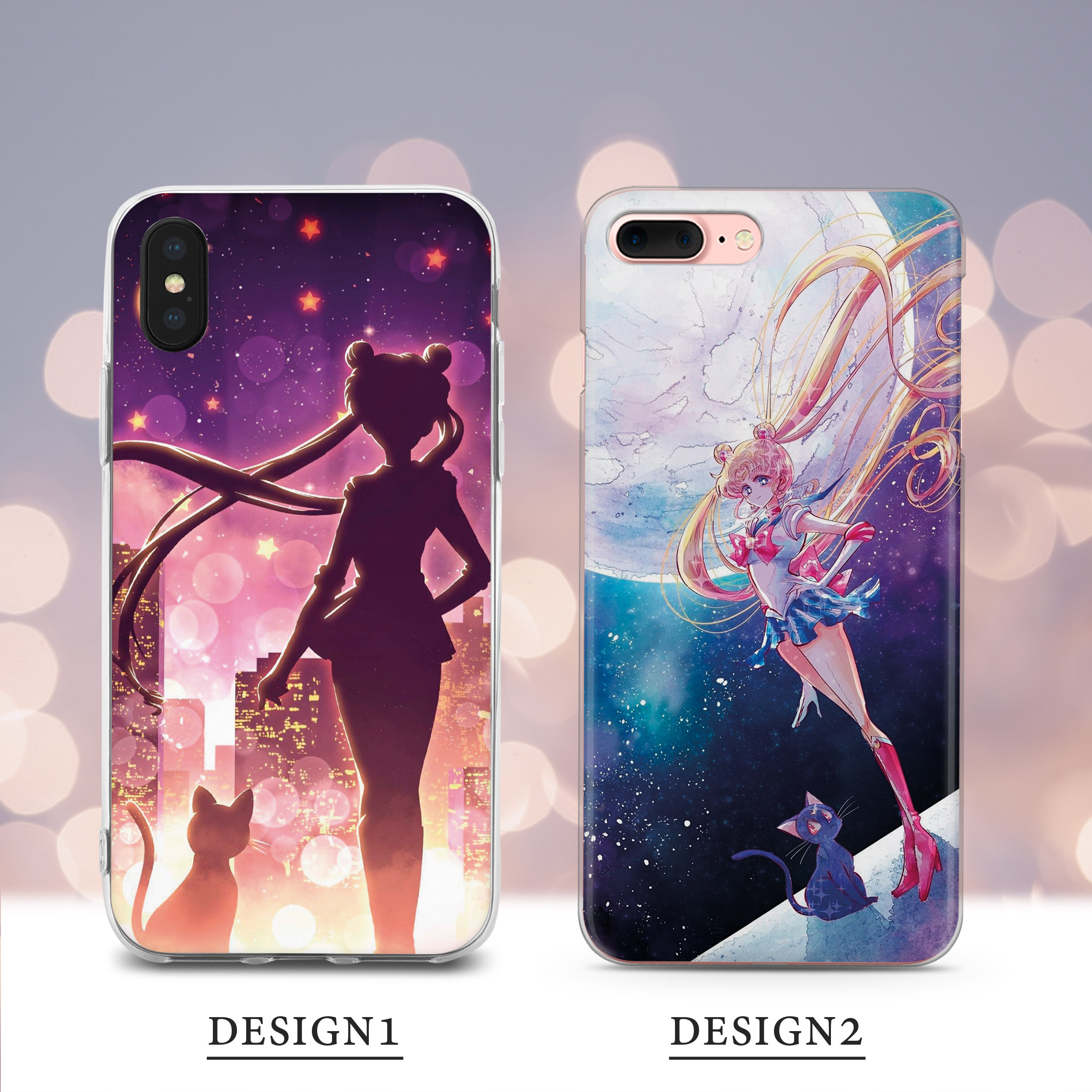 Cat Anime phone case Moon iPhone case 6 6s 7 8 Plus X XR XS 11 Etsy