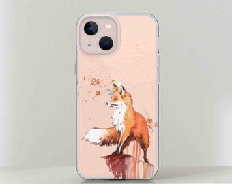 Fox iPhone case SE 8 Plus X XR XS 11 12 13 14 15 16 Pro Max Samsung case S10 S20 S21 S22 S23 Note Google pixel case Fox Animal painting