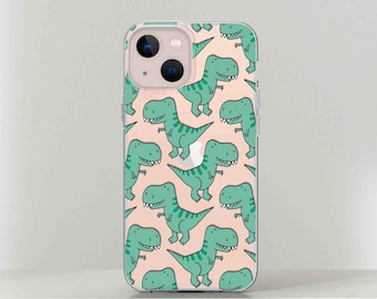 Coque pour iPhone 16 15 14 13 12 11 Pro Max SE dinosaure, coque Google Pixel 9 Pro mignonne, coque Samsung Galaxy S23 S24 Ultra animal