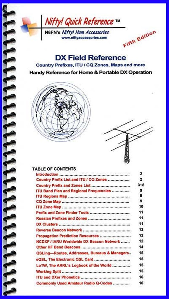 DX Field Reference for Ham Radio Etsy